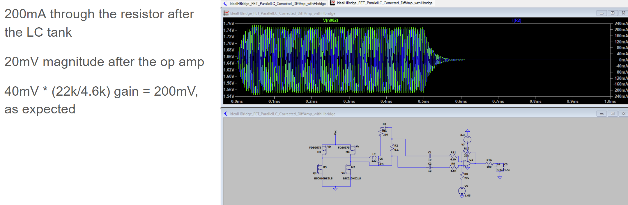 simulation with hbridge